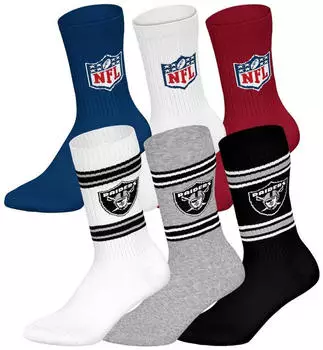 NFL NFL Crew Socks (TB_NFL-6P-LVR) las vegas raiders/mix