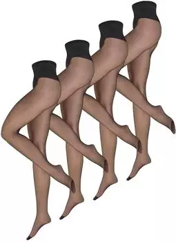 Nur Die Warm & Transparent Feinstrumpfhose 2er-Pack schwarz