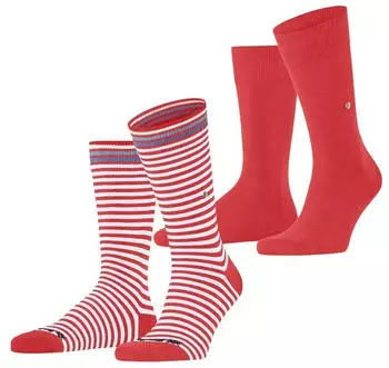Burlington Everyday Stripe 2er-Pack Socken tulip
