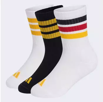 Adidas 3-Streifen Cushioned Sportswear Crew Retro Socken 3er-Pack (KF0152) wei&szlig;/schwarz/collegiate gold