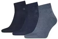 Calvin Klein 3P Classic Quarter Socks For Men Marine/Blau Gr 39/42 Herren