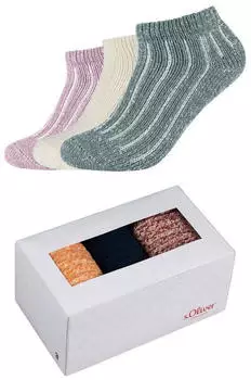 s.Oliver Hygge Crew Socken stormy sea/champagner/jade/lila