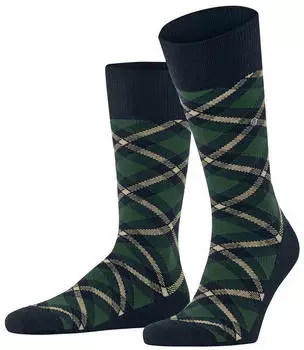 Burlington Tartan Socken marine
