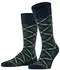 Burlington Tartan Socken marine