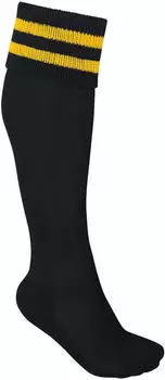 Proact Sportswear Gestreifte Sportsocken (PA015) schwarz/sporty yellow