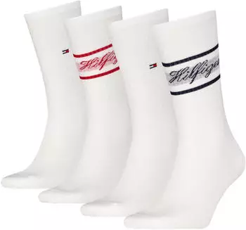Tommy Hilfiger TH Men Sock 4P Giftbox Sport Socken (THU4941001000001) marine/rot/hellrot/weiß