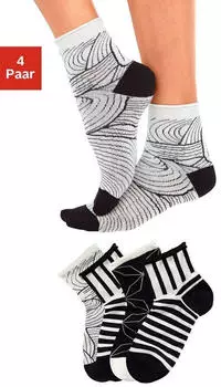 H.I.S Jeans Short Socks (73187705) schwarz/wei&szlig;