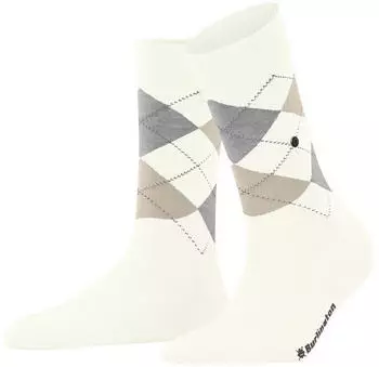 Burlington Covent Garden Socken Argyle offwhite-black