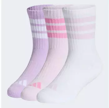 Adidas 3-STREIFEN D&Auml;MPFENDE SPORTSWEAR CREW SOCKEN 3 PAAR Powder Plum / White / Ice Lavender (KD1721)