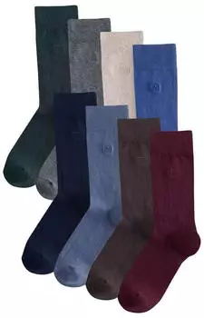 Next Fashion Permanent frische Socken mit Stickerei, 8er-Pack mischfarben