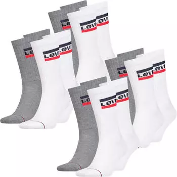 Levi's Kurzsocken 6er Pack wei&szlig;/grau