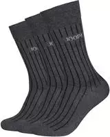 JOOP! Unisex Socken, 3er Pack - Premium Essential Mercerised Socks, Logo, einfarbig