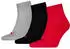 Puma Quarter Plain 3P Socken (326938) schwarz/rot