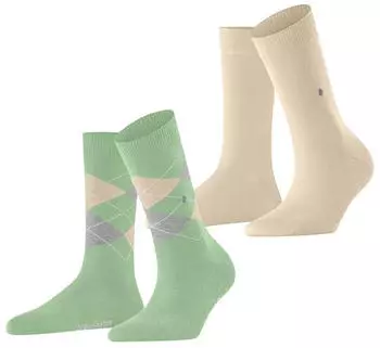 Burlington Everyday Mix 2-Pack Socken Argyle quiet green