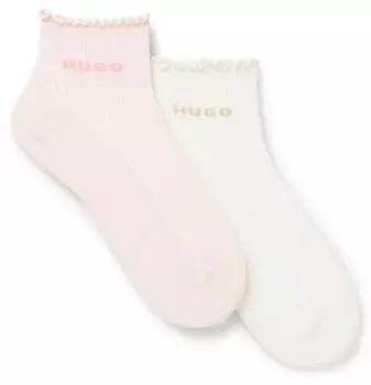 HUGO 2P RS Lettuce CC W Kurze Socken mit Wellenkante (50560891) hellrosa