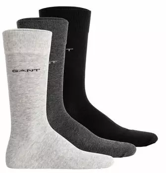 GANT Socken 3er Pack aus mercerisierter Baumwolle (25593600) schwarz/grau