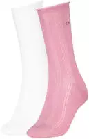 Calvin Klein Sneakersocken "CK WOMEN SNEAKER PELERINE" 2 Paar, mit kleinem Rollbund,