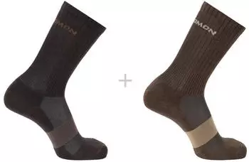 Salomon Evasion Crew 2-Pack Socken (LC2910900) dark earth / walnut