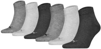 Puma Cushioned Next Crew 6P Ecom Socken (701236164-003-39/42) grau/schwarz