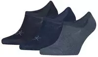 Calvin Klein 3P Footie Men Socks High Cut Marine/Blau Gr 39/42 Herren