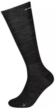 Super Natural Wool Guardians Longsocks 2-PACK jet black/vapor grey