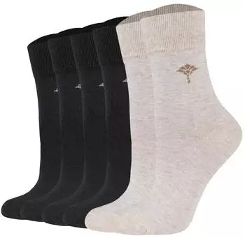 Joop! Daily Glam Organic GOTS Socks (TB_J61043-6P-2xSW/NM-39/42) 2x schwarz/naturmelange