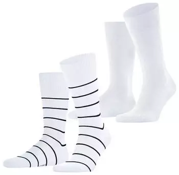 Esprit Modern Stripe Socken 2-Pack wei&szlig; white 2000