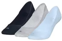 Calvin Klein 3P Ballerina Socks for Woman Grau/Blau Gr 35/38 Damen