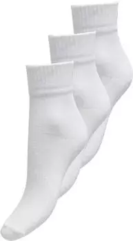 Only Onltine Heart Tennis Socken 3er-Pack wei&szlig;/gold lurex heart