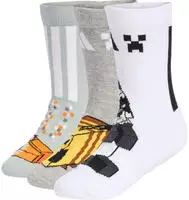 3er Pack adidas x Minecraft Socken Kinder KA9904 - wonder sage/medium grey