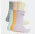 Adidas Trefoil Cushion Crew Sportsocken, 3er-Pack hellblau/grün/lila/orange