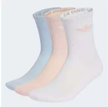 Adidas Trefoil Cushion Crew Sports Socken, 3er-Pack (Ado6630002000004) wei&szlig;/crystal sky/sandy pink