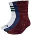 Adidas 3-Stripes Cushioned Sportswear Crew Socken 3er Pack (KQI38) maroon/dunkelblau/weiß/collegiate green