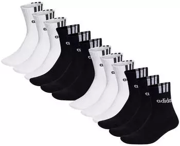 Adidas Linear Crew Cushioned Socks 3 Pairs schwarz/wei&szlig;