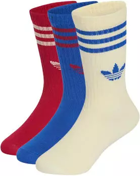 Adidas 3-Stripes Kids Crew Socken 6er-Pack (KT1995) team victory rot/bold blau/warm vanilla