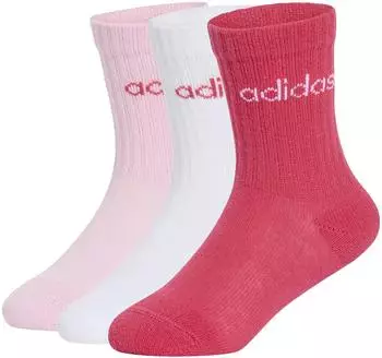 Adidas Linear Crew Socken (KQ9236) white/clear pink/power pink