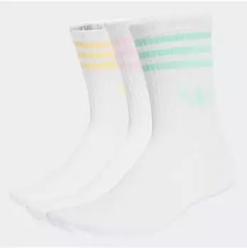 Adidas 3-Stripes Crew Socks 3-Pack (KQ9036) white / clear pink / clear mint / almost yellow