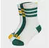 Adidas 3-Stripes Sportswear Cushioned Ankle Socks, 3 Pairs (JG3998) off white/collegiate green/off white
