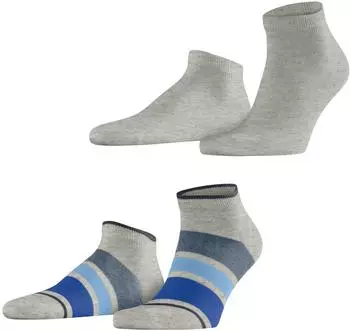 Esprit Multi Stripe 2-Pack Sneakersocken (17772) grau storm grey