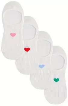 Next Fashion Heart Liner Socken (W1176309) hellblau/altrosa/rot/weiß