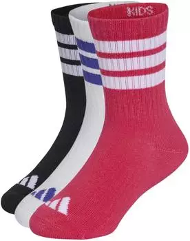 Adidas 3-Stripes Cushioned Crew Socks 3 Pairs (KQ9224) black/power pink/frozen purple