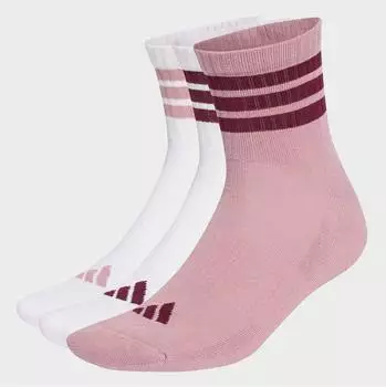 Adidas 3-Stripes Sportswear Gedämpfte Knöchelsocken, 3 Paar (JG3998) white/magic mauve/maroon