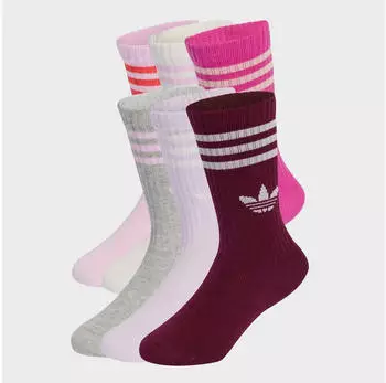 Adidas 3-Stripes Kids Crew Socks 6-Pack (42368966) cloud white/ice lavender/orchid fusion