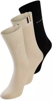 Hugo Boss 3P RS Rib Iconic CC Socken mit Rippstruktur (49434743) open weiß 118