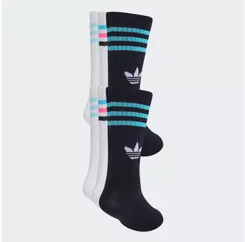 Adidas 3-Stripes Kids Crew Socken 6er-Pack (KU2006) black/white/samba blue/bliss blue