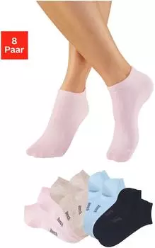 Bench Sneaker Socken 8er-Pack mit weicher Baumwolle (31945559_35) beige/marine/hellblau/rosa