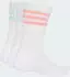 Adidas 3 Stripes Essentials Cushioned Crew Socks (KQ6776) white/semi frozen turbo/clear mint/frozen purple