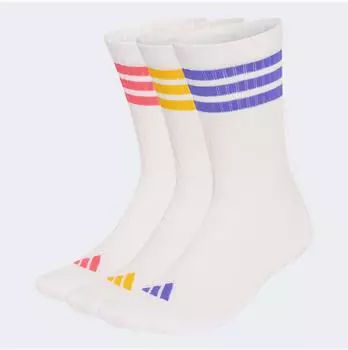 Adidas 3-Pack 3-Stripes Cushioned Crew Socks