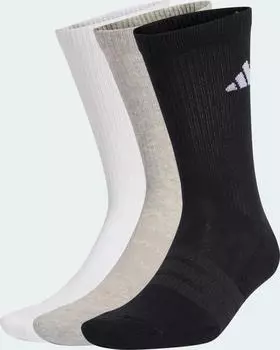 Adidas D&Auml;MPFENDE SPORTSWEAR CREW SOCKEN 3er-Pack Medium Grey Heather / White / Black / Grey Six (KR7120)