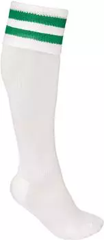 Proact Sportswear Gestreifte Sportsocken (PA015) white/sporty kelly green